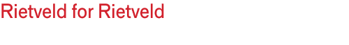 Rietveld for Rietveld  Rietveld for Rietveld